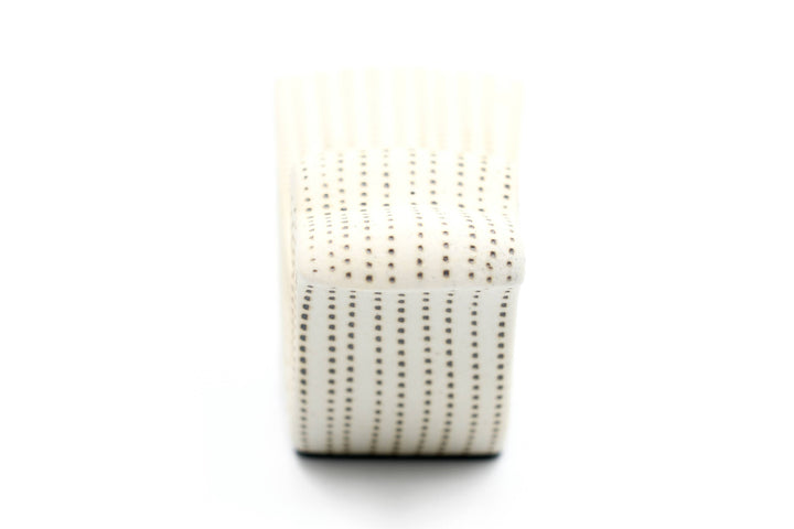 Handcrafted Mini Whale Black Dotted Stripe