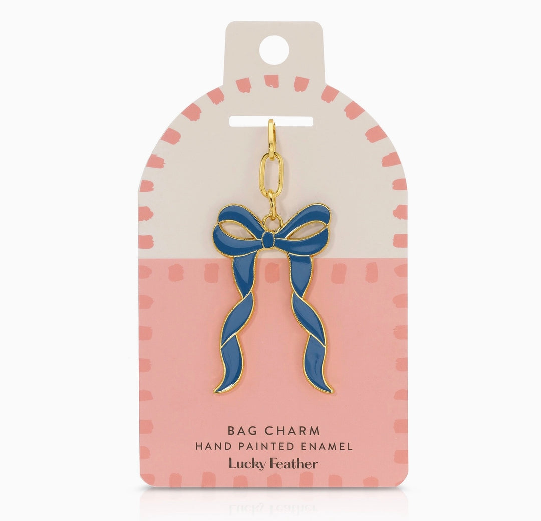 Enamel Bag Charm - Bow