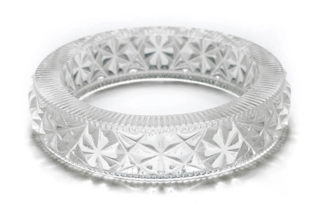 Faceted Bangle Vintage Clear