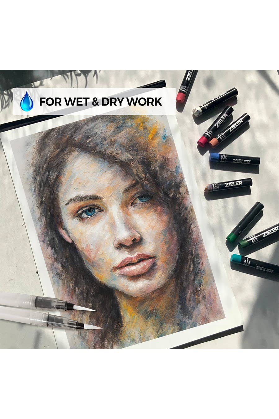 Zieler® 24 Artists Soft Water-Soluble Oil Pastels
