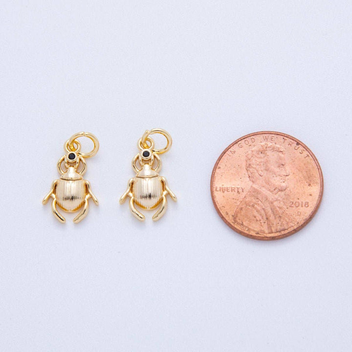 18K Gold Filled 18mm Beetle Charm