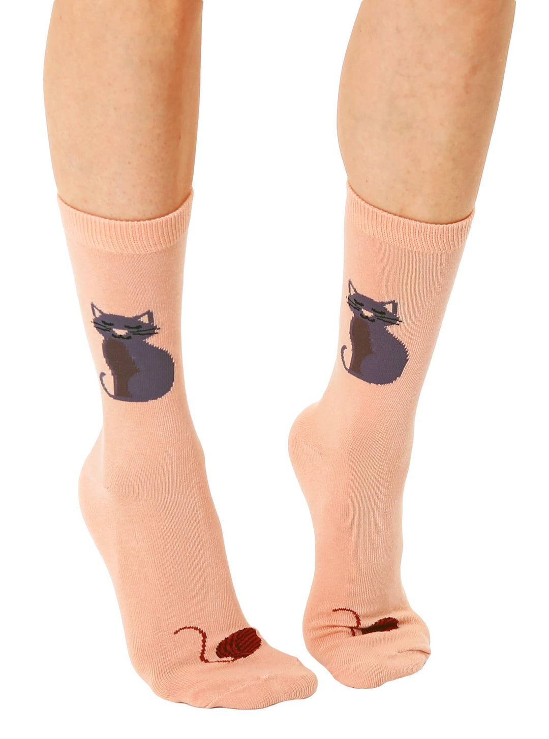 3D Packaged Socks - Cat - Peach