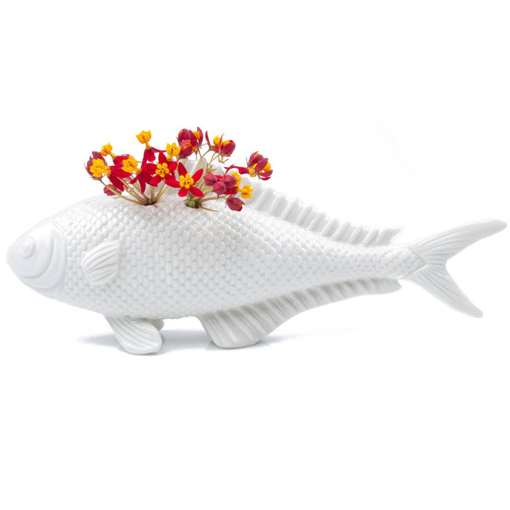 Carp Ceramic Flower Vase
