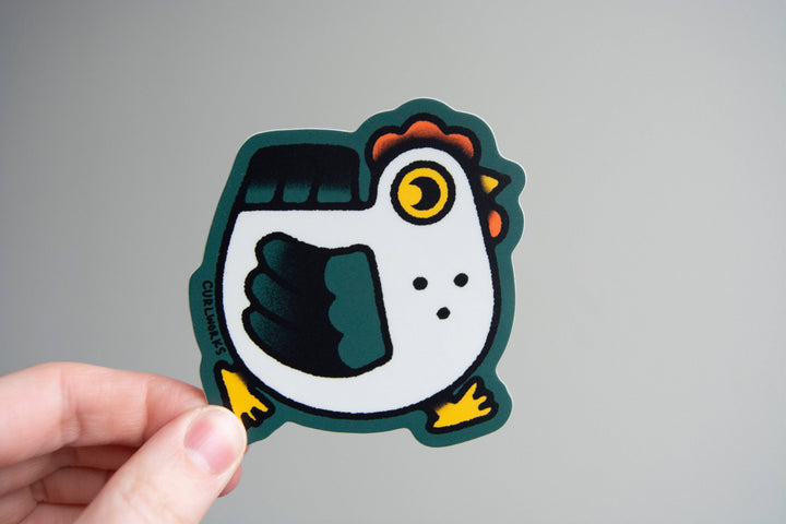 Chicken on the Move Sticker