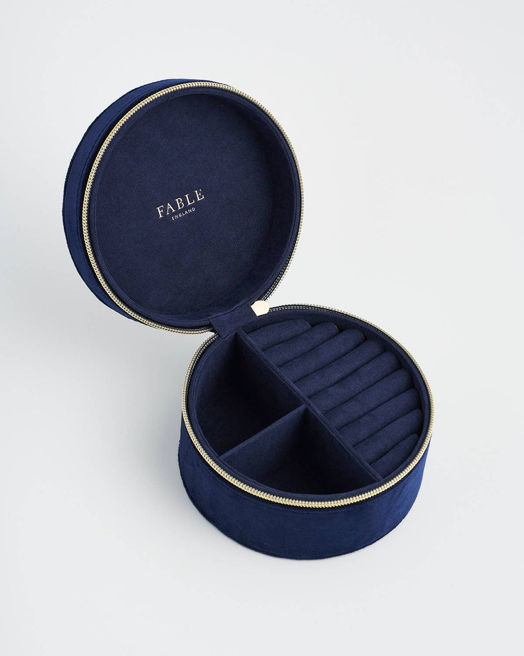 Red Admiral Navy Velvet Embroidered Jewellery Box