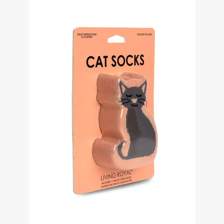 3D Packaged Socks - Cat - Peach