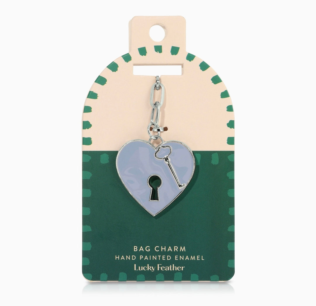 Enamel Bag Charm - Lock &amp; Key