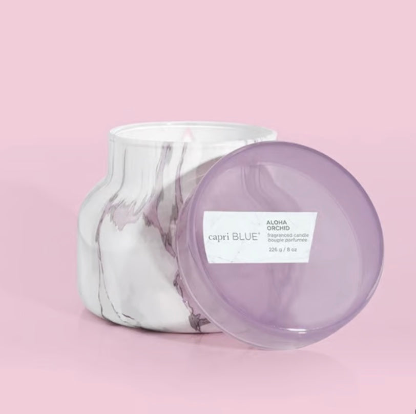 Aloha Orchid Modern Marble Signature Candle