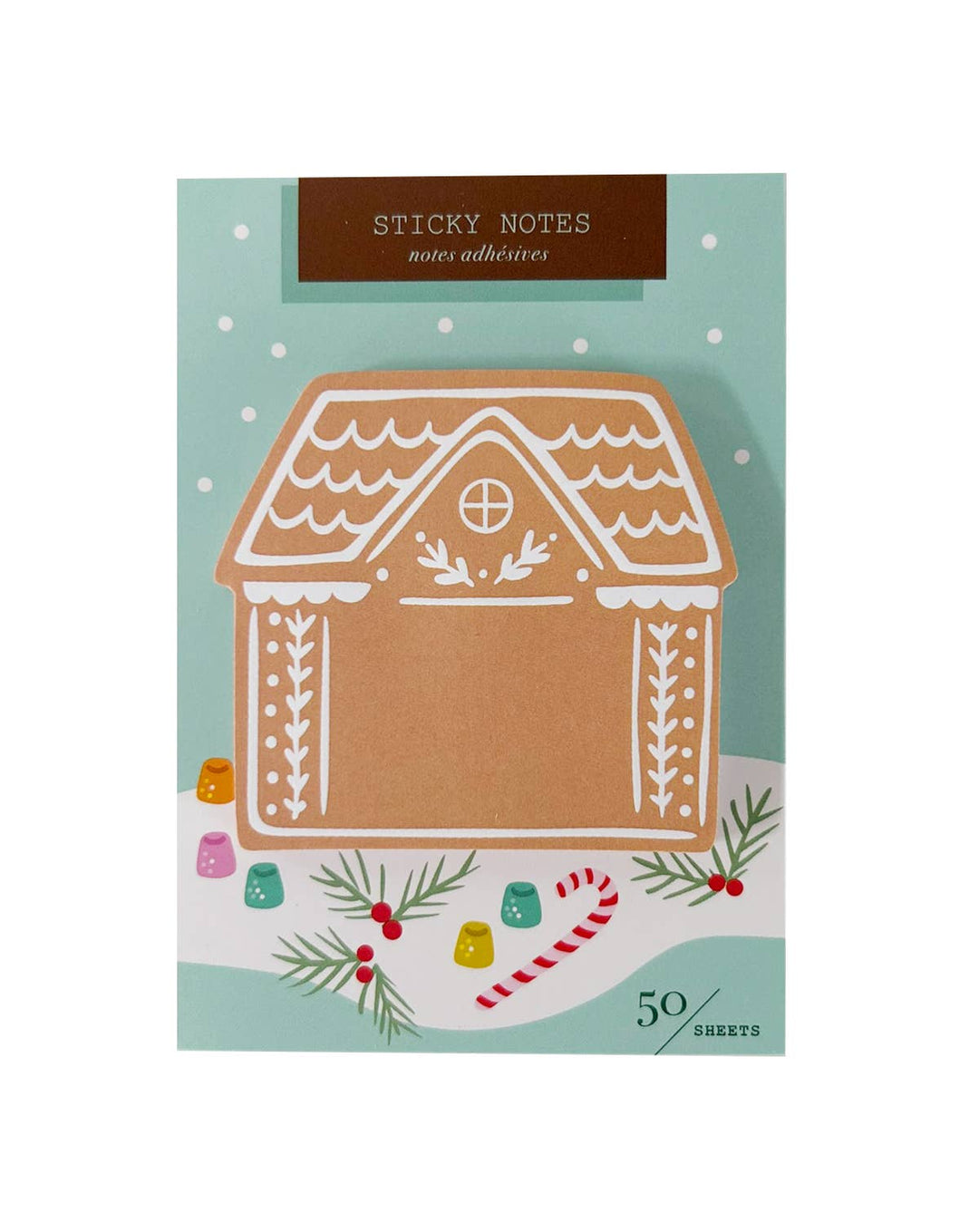 Gingerbread House Die Cut Sticky Notes