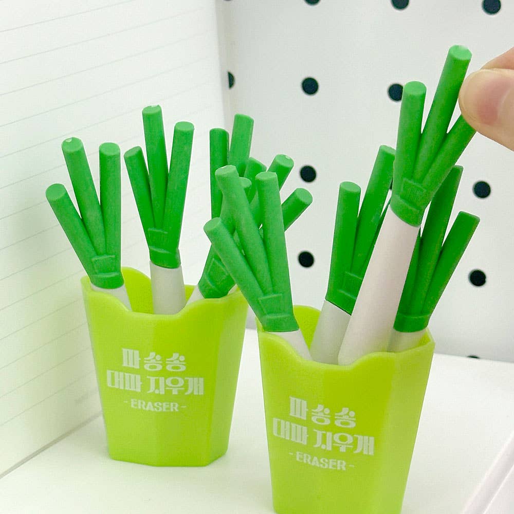Green Onion Pack Eraser Set