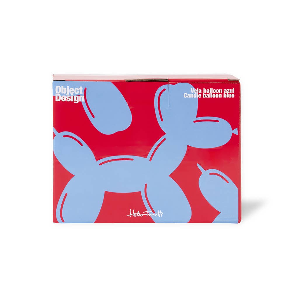 Blue Balloon Dog Candle