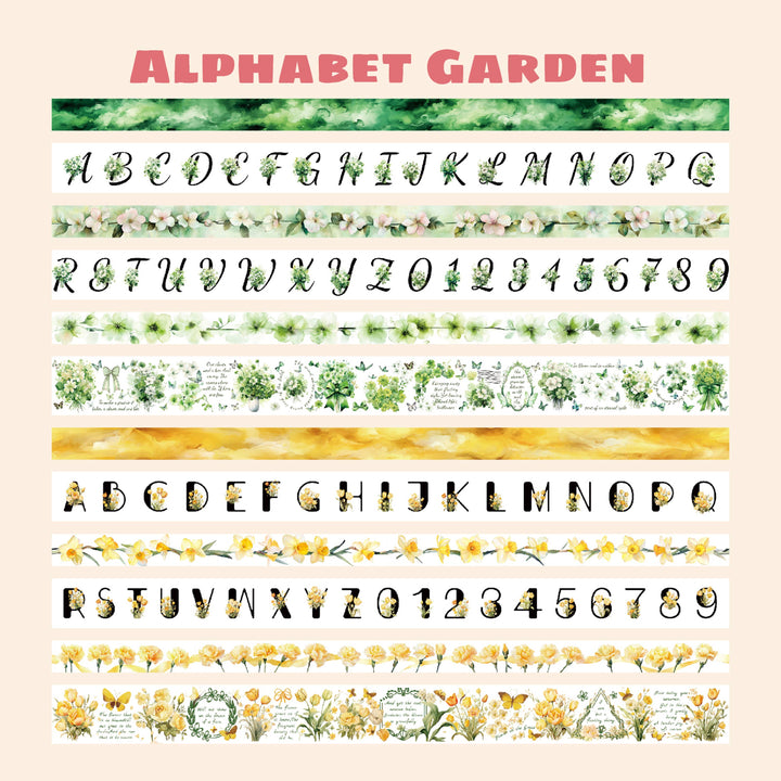 Alphabet Garden Washi Tape Set