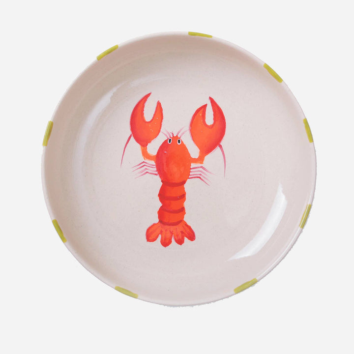 Ceramic Bowl with Lobster-8″