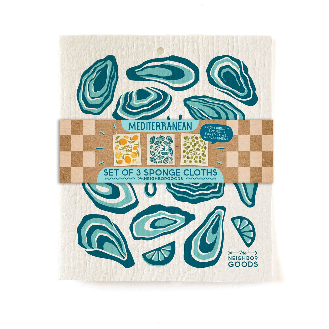 MEDITERRANEAN Sponge Cloth Set of 3