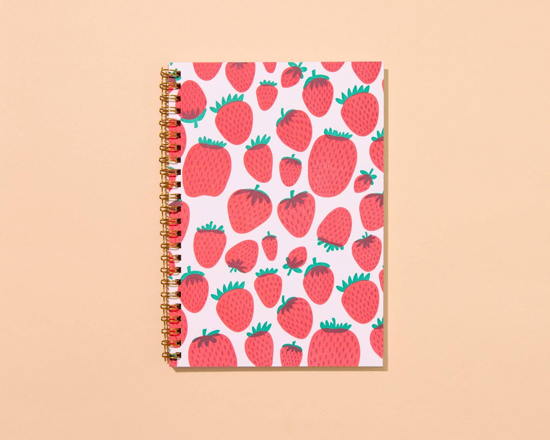 Lined Spiral Notebook—Strawberry