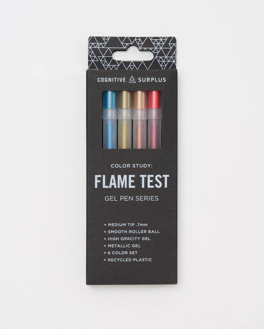 Flame Test High-Opacity Metallic Gel Pens
