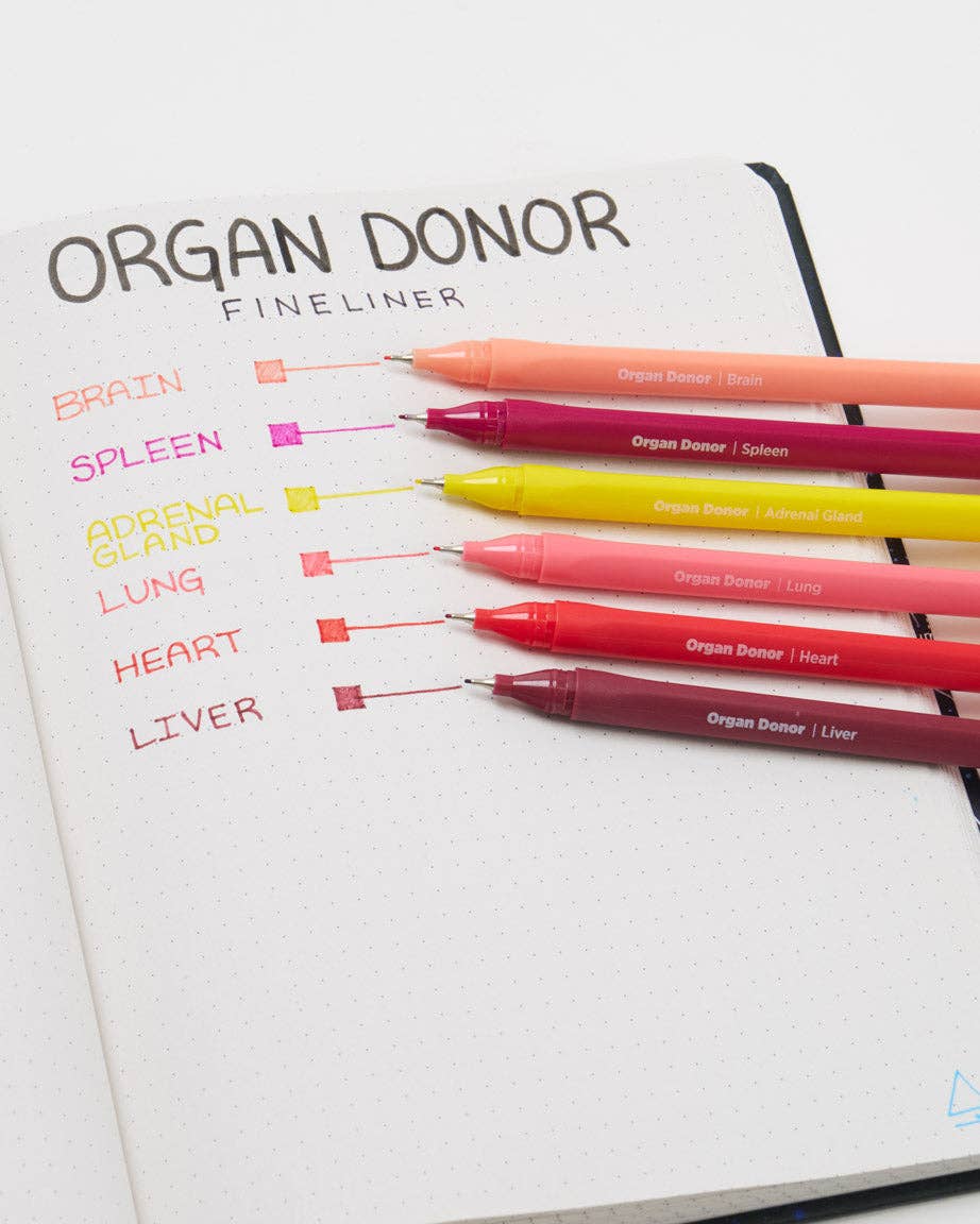 Organ Donor Fineliner Pens