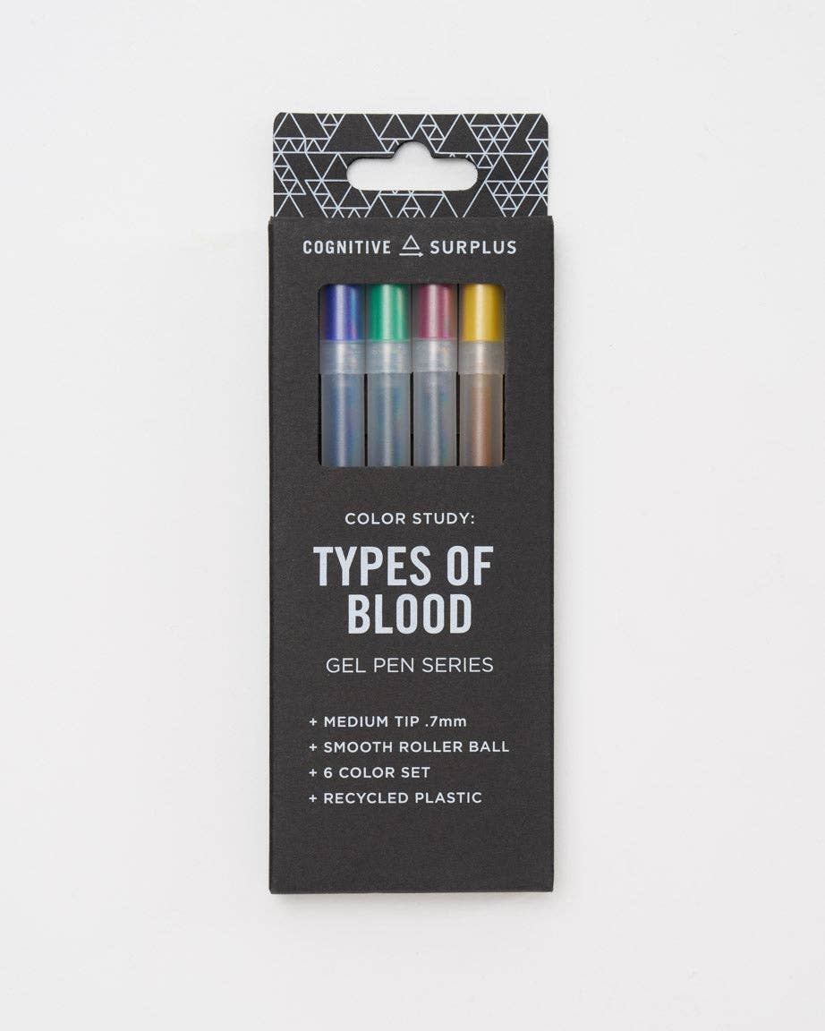Types of Blood Neon Gel Pens