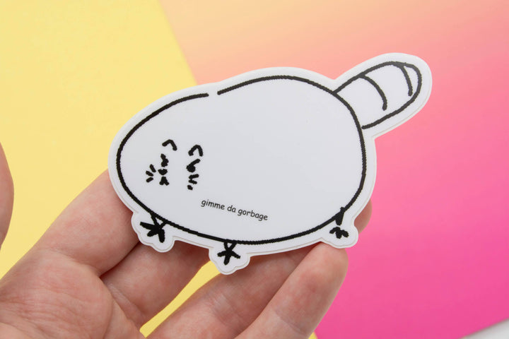 Gimme da Gorbage Raccoon Sticker