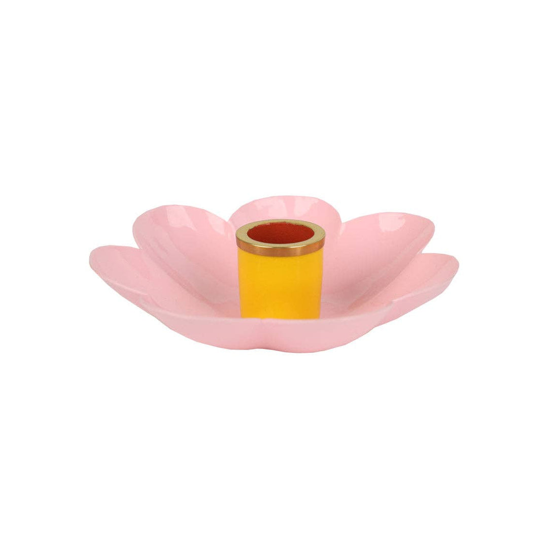 Enamel Flower Shaped Candle Holders
