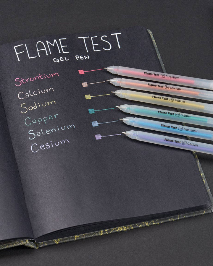 Flame Test High-Opacity Metallic Gel Pens