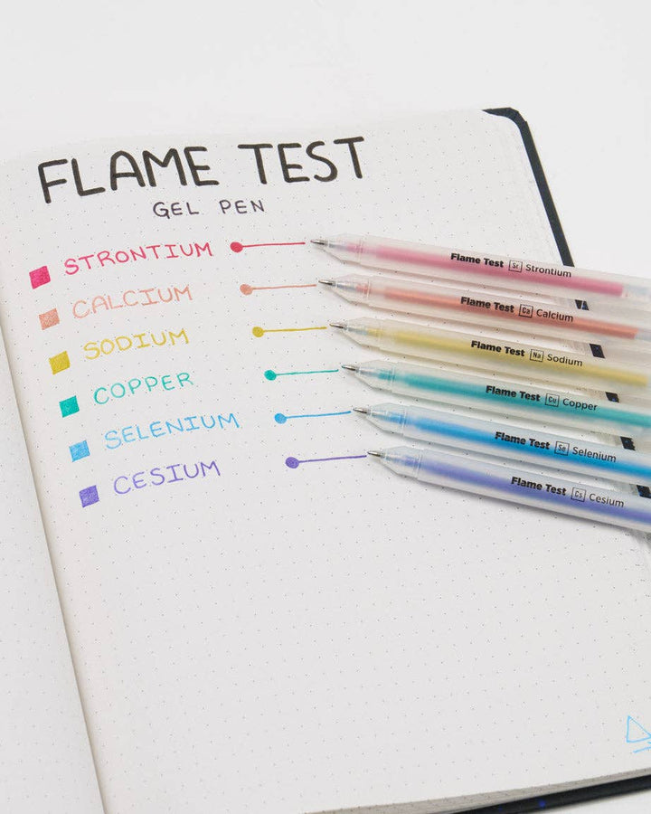 Flame Test High-Opacity Metallic Gel Pens