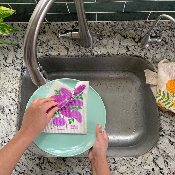 EDIBLE FLOWERS Sponge Cloth Set of 3