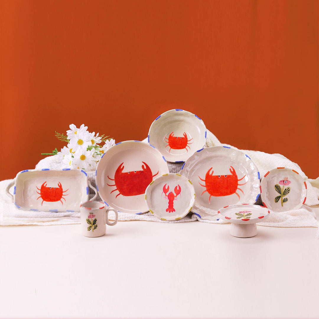 Ceramic Bowl with Lobster-8″