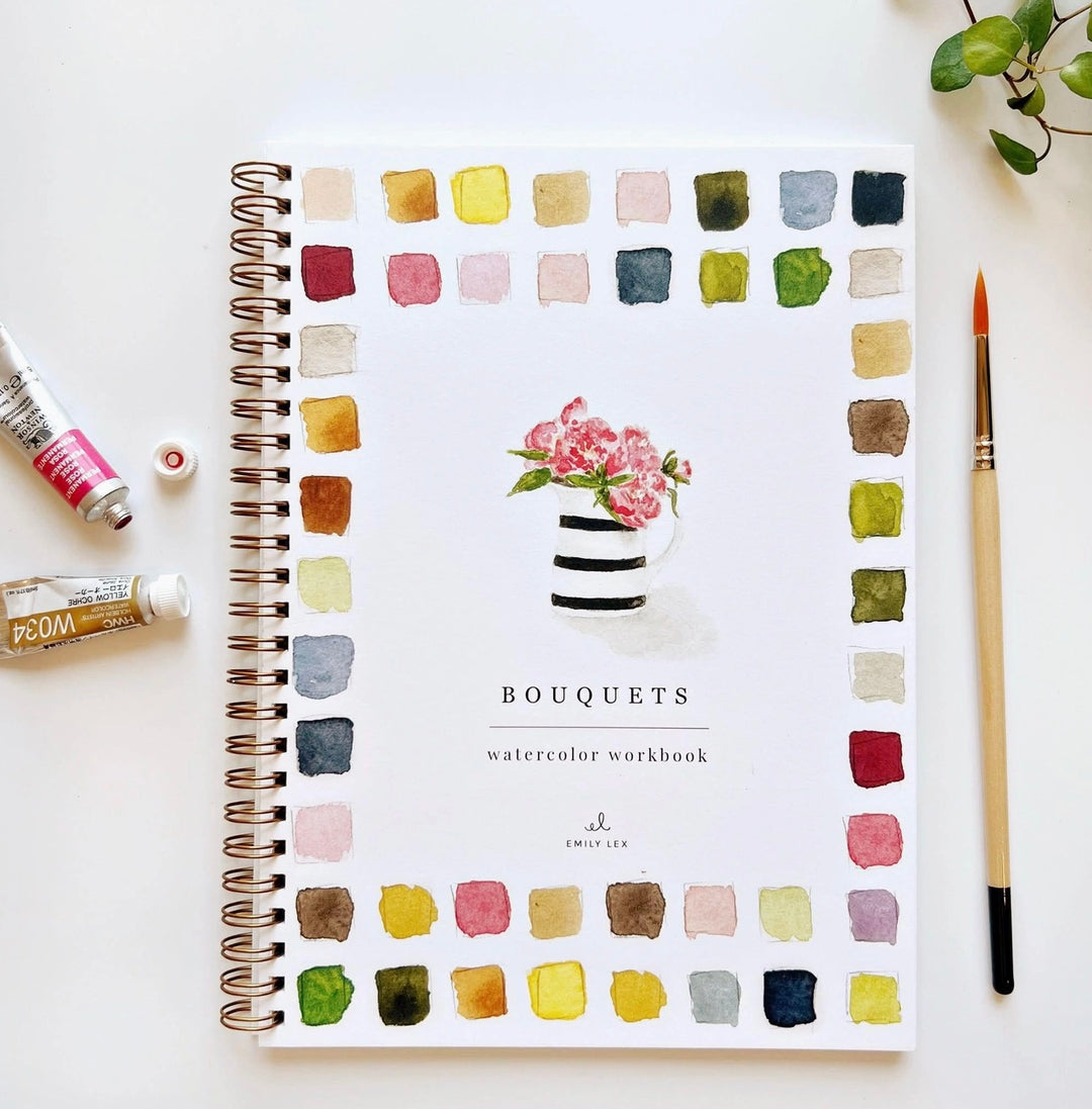 Bouquets Watercolor Workbook
