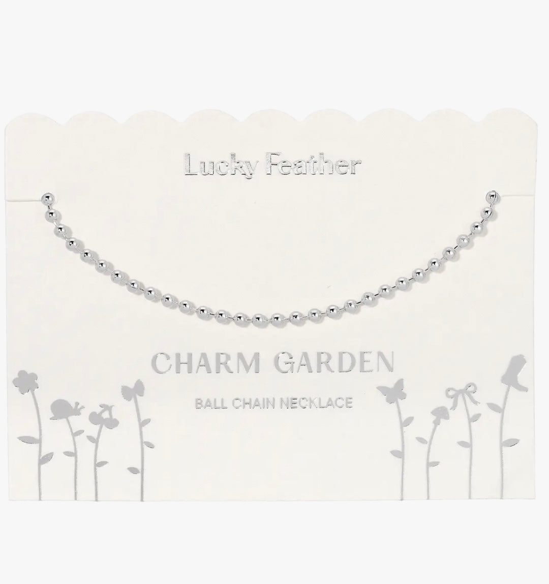 Silver Chain Charm Necklace
