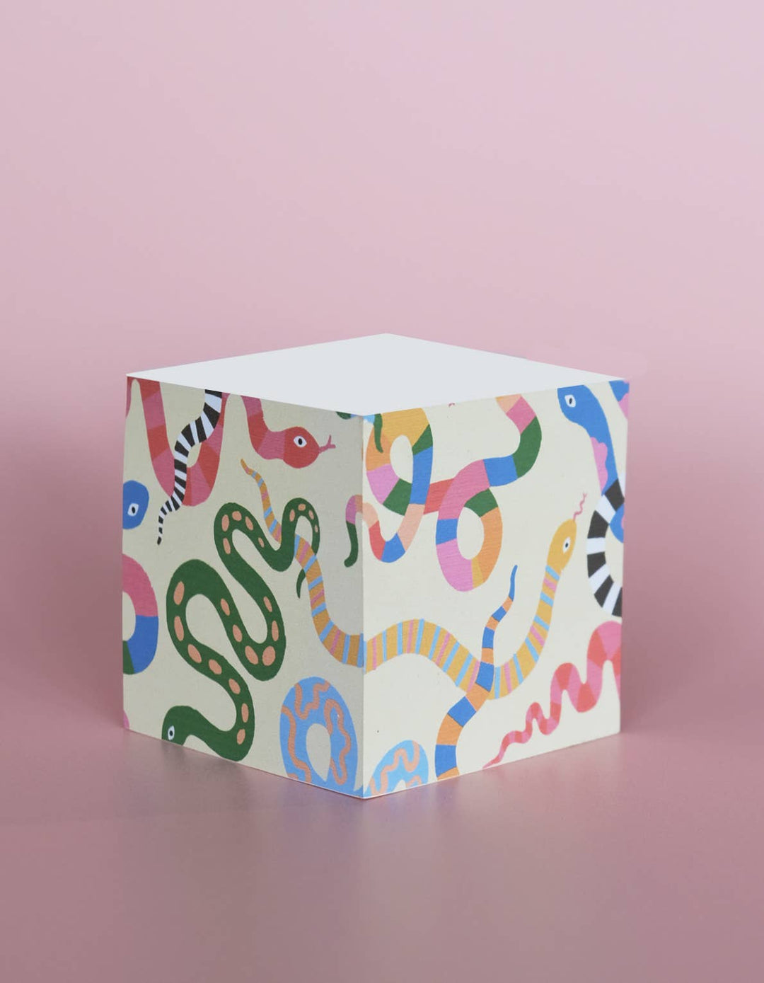 Sticky Note Cube | Colorful Snakes