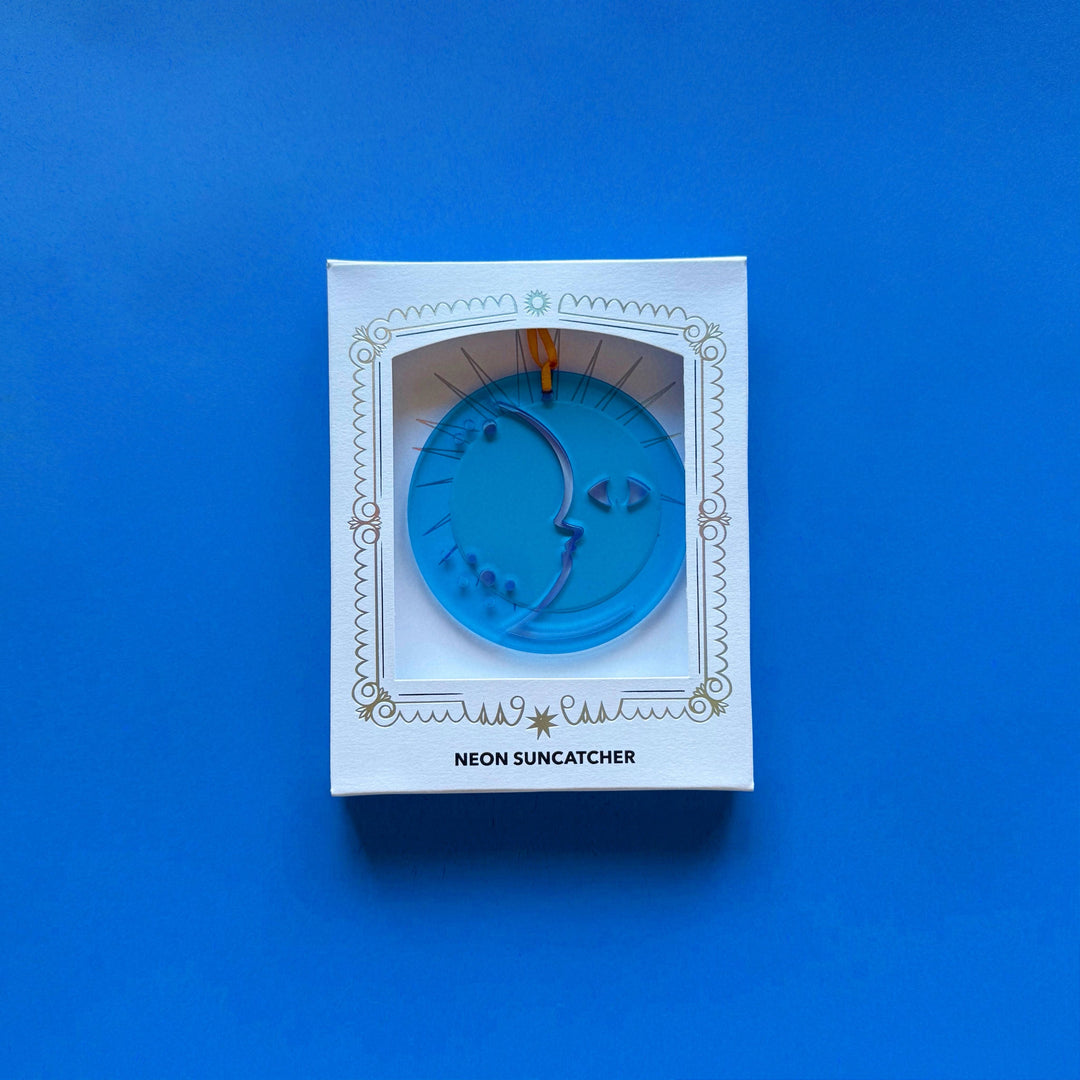 Blue Moon Neon Suncatcher