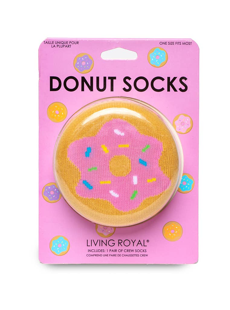 3D Packaged Socks - Donut - Orange