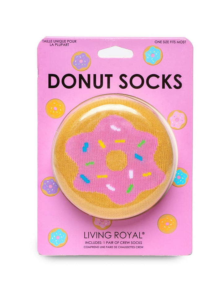 3D Packaged Socks - Donut - Orange