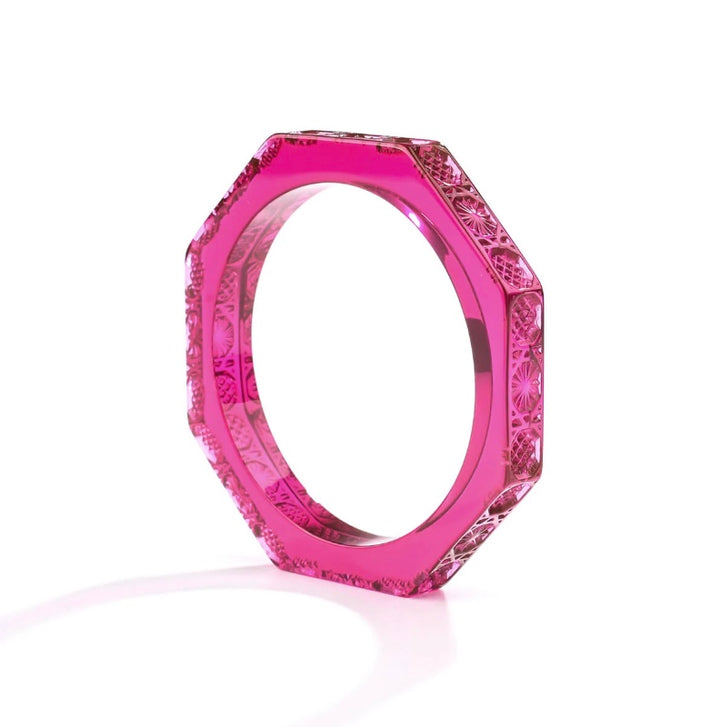 Slim Octagon Bangle Deep Purple