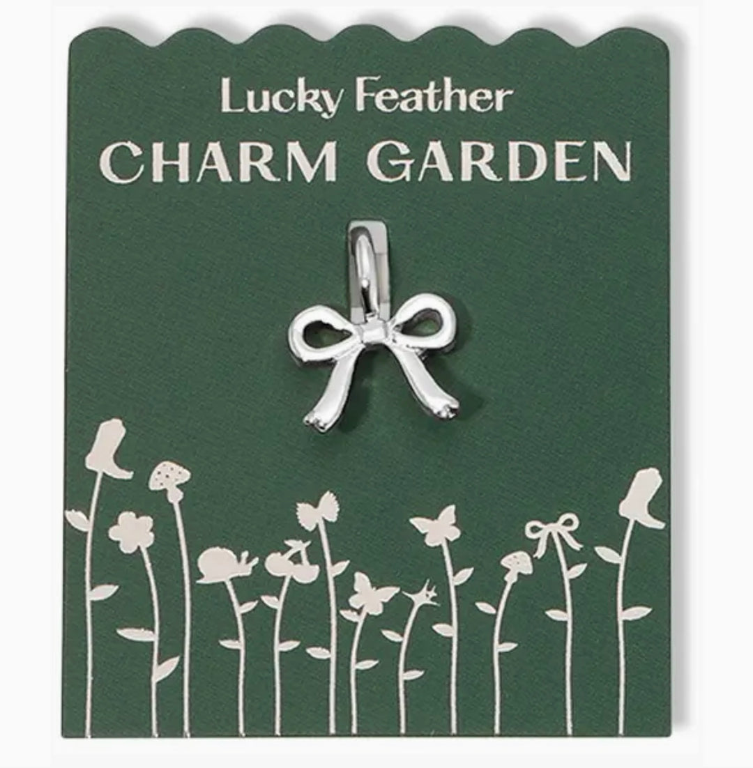 Silver Bow Charm