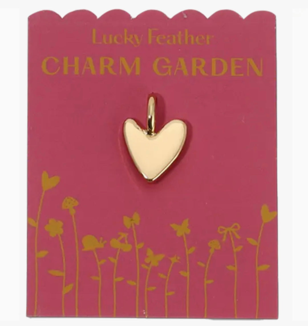 Gold Organic Heart Charm