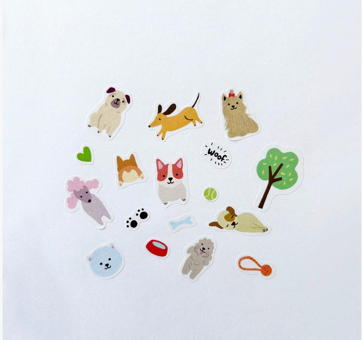 Dogs Jumble Washi Stickers