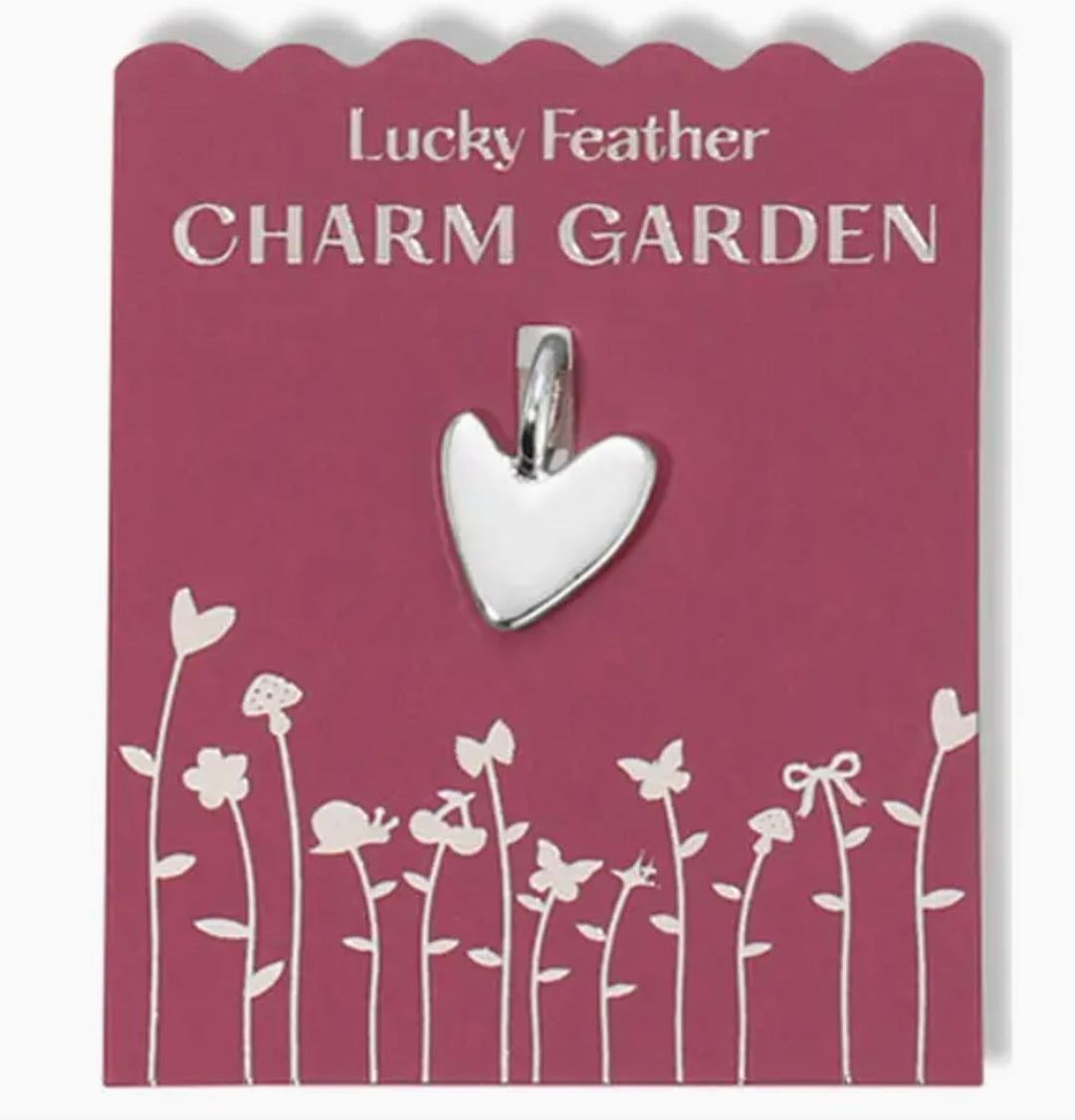 Silver Organic Heart Charm