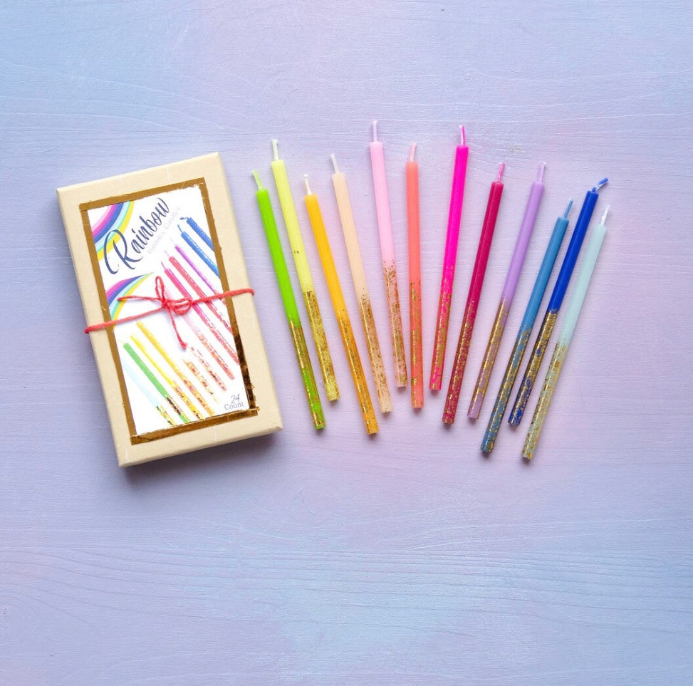 Glitterville Rainbow Birthday Candles