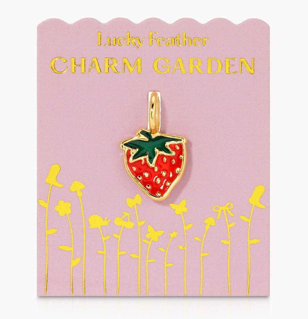 Gold Strawberry Charm