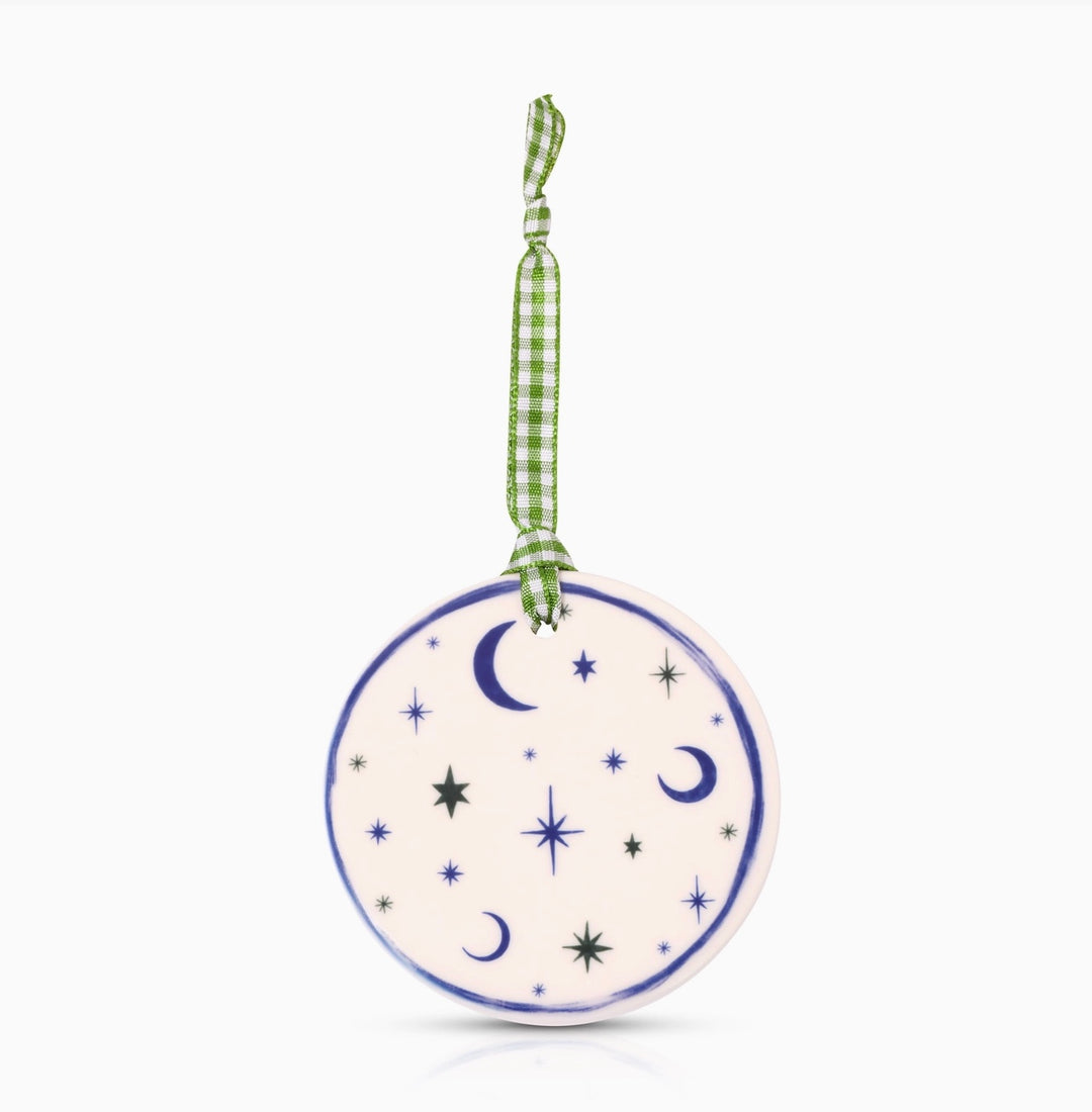 Ceramic Ornament - Star &amp; Moon