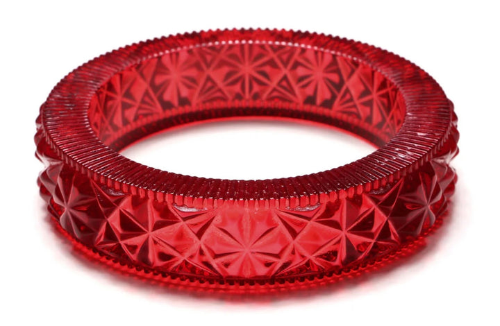 Faceted Bangle Vintage Burgundy