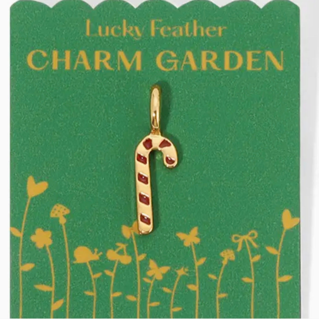 Gold Candy Cane Charm