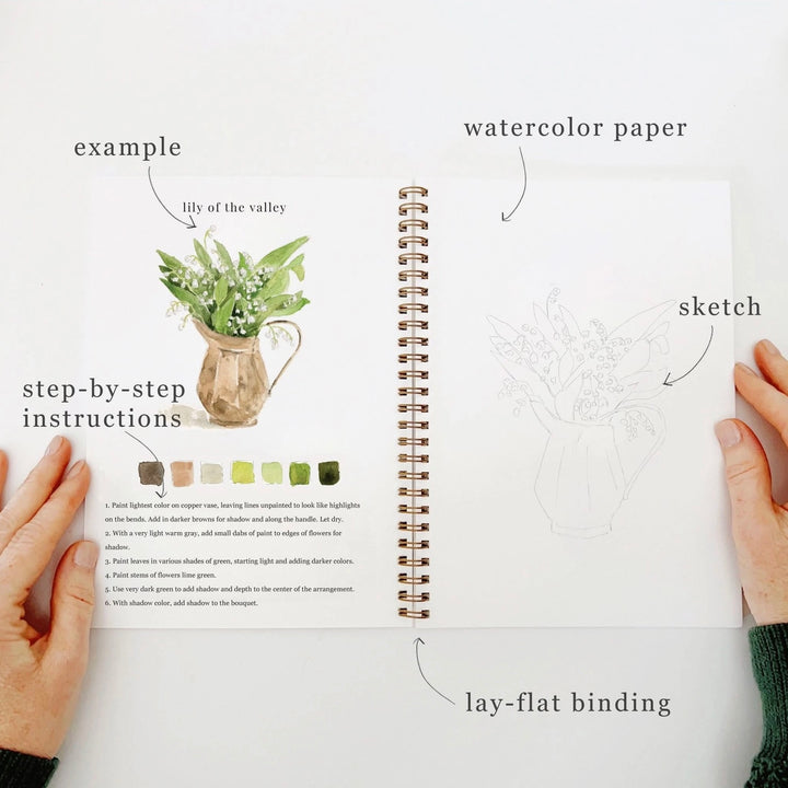 Bouquets Watercolor Workbook