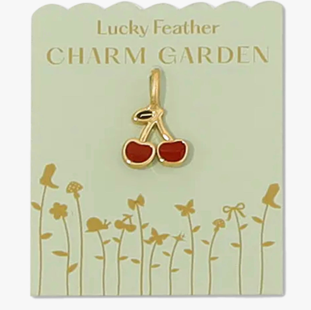 Gold Cherries Charm