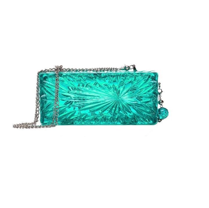 Long Rectangle Clutch Turquoise
