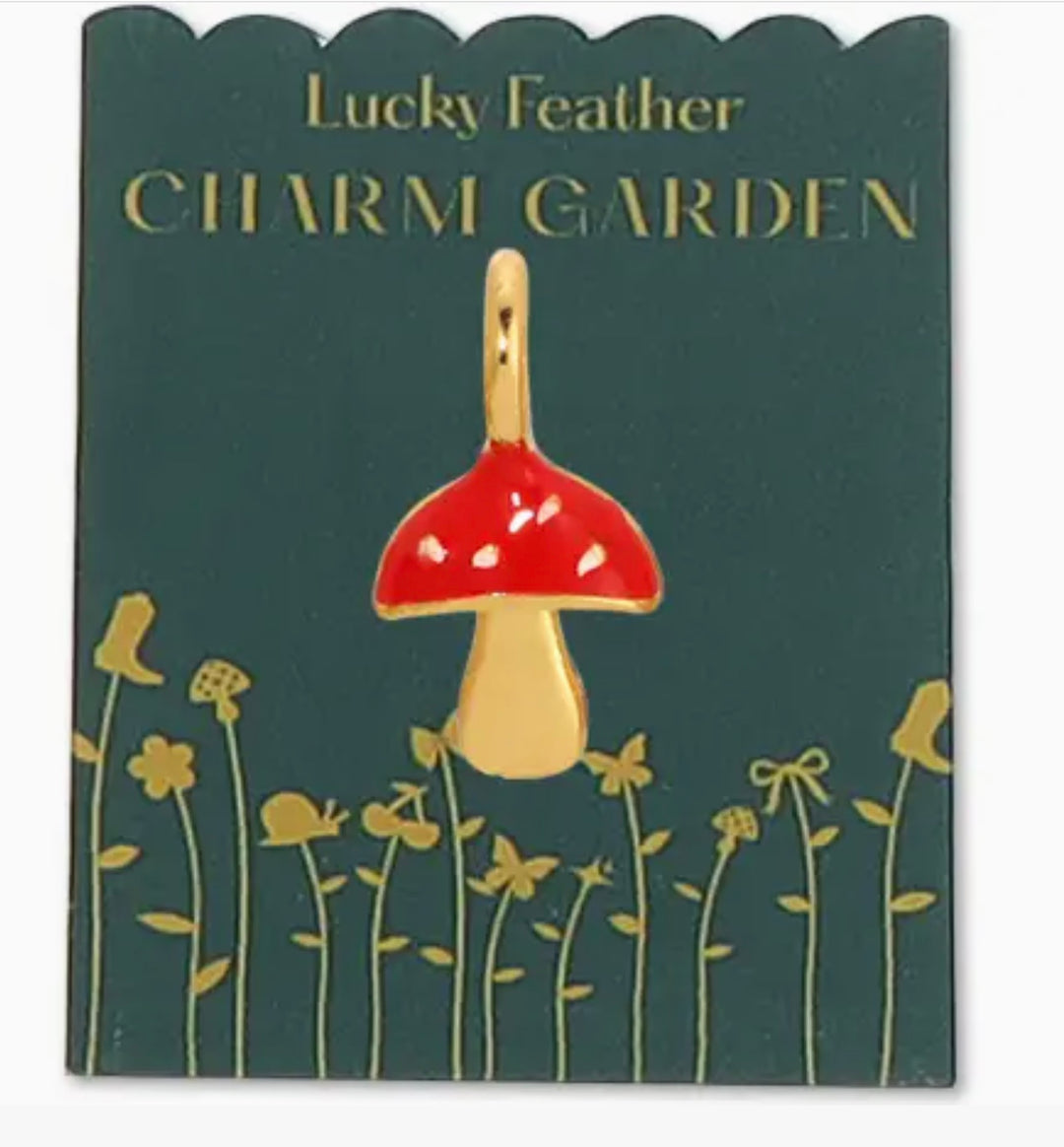 Gold Mushroom Charm