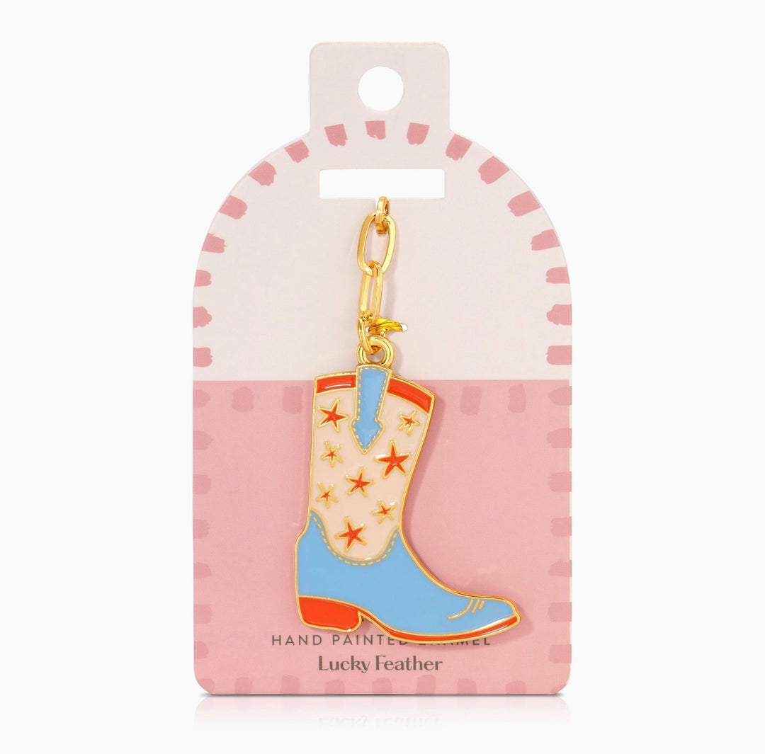 Enamel Bag Charm - Cowboy Boot