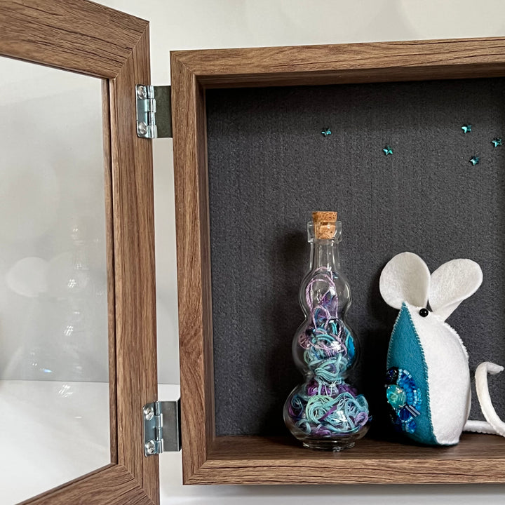 Blue Magpie Mouse Shadowbox